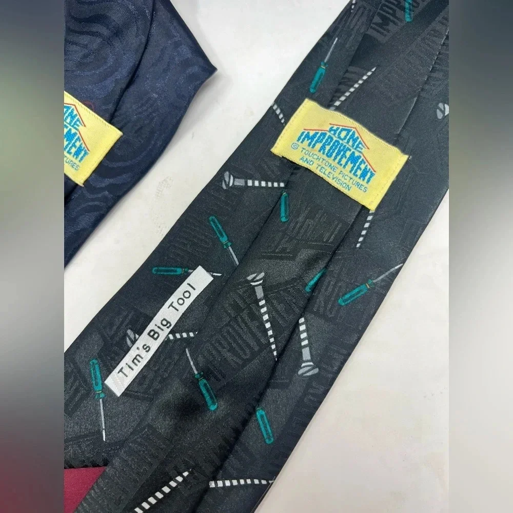 Vintage 90s Home Improvement Tool Time Tim Allen Novelty Ties Set of 2